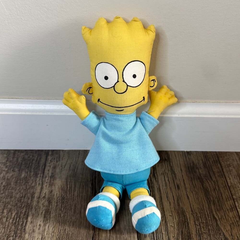 Vintage 1990 The Simpsons Bart Simpson Rag Doll Plush Toy Matt Groening